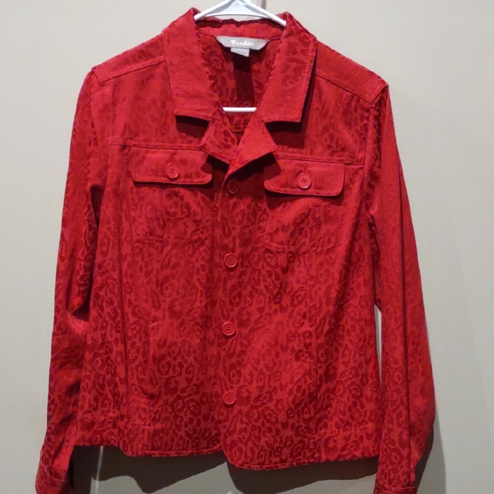 Red Light Denim Jacket Size 10, New